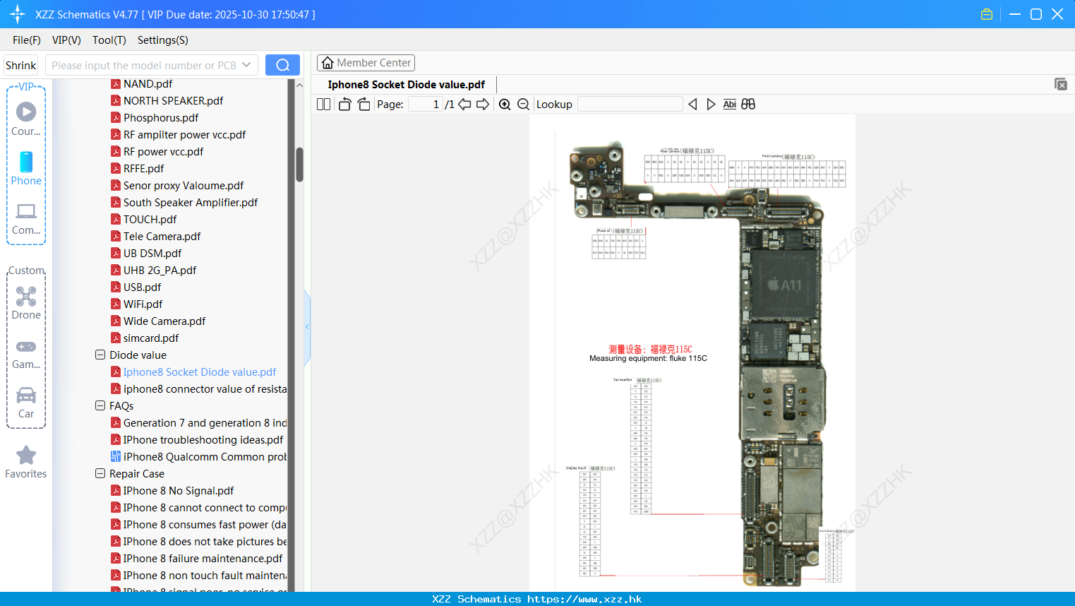 IPhone8 Socket Diode Value